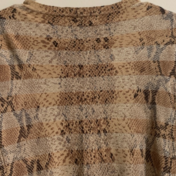 Express Cardigan Brown and Tan Patterned Cardigan - Picture 5 of 10